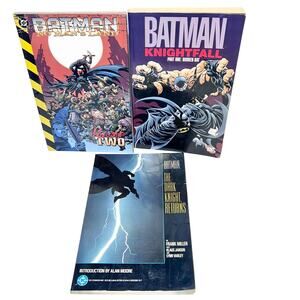 DC Comics Batman Lot of 3 Books No Man's Land Knightfall The Dark Knight Returns